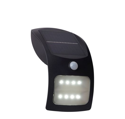 Lampe solaire à LED avec détecteur de mouvement Métal IP44 Noir