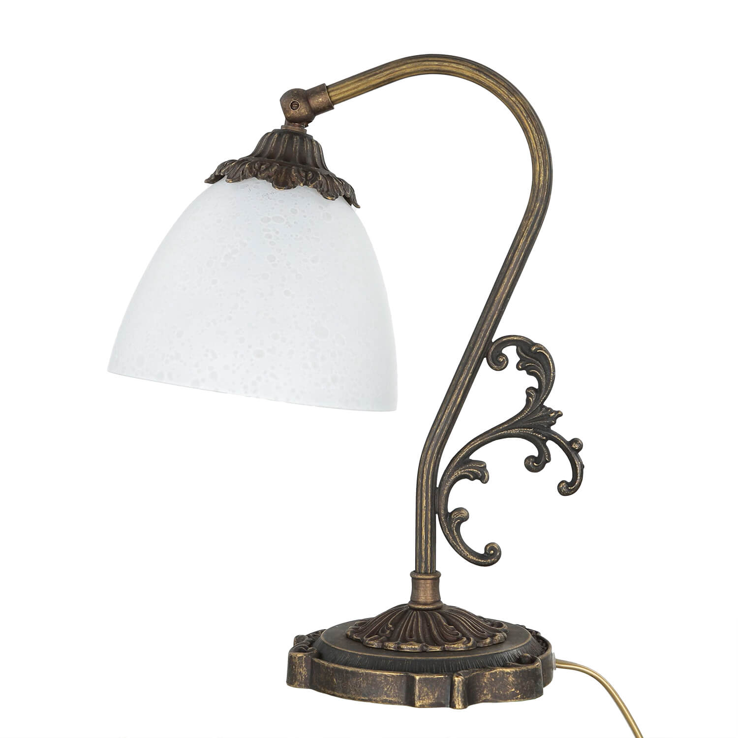 Lampe de chevet blanc laiton