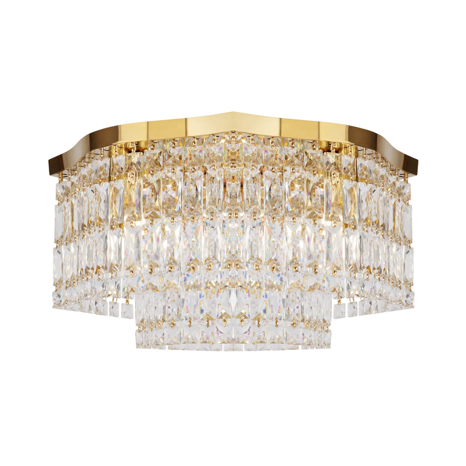 Deckenlampe Metall E14 45 cm breit in Gold rund INGA