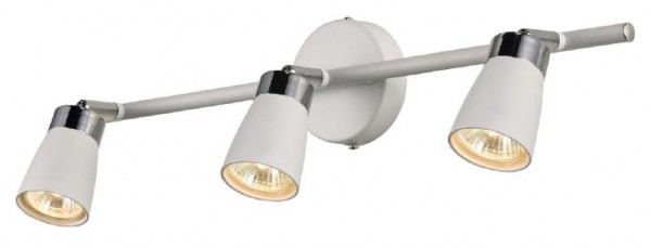 Deckenstrahler Weiß Metall 3-flmg Modern Lampe