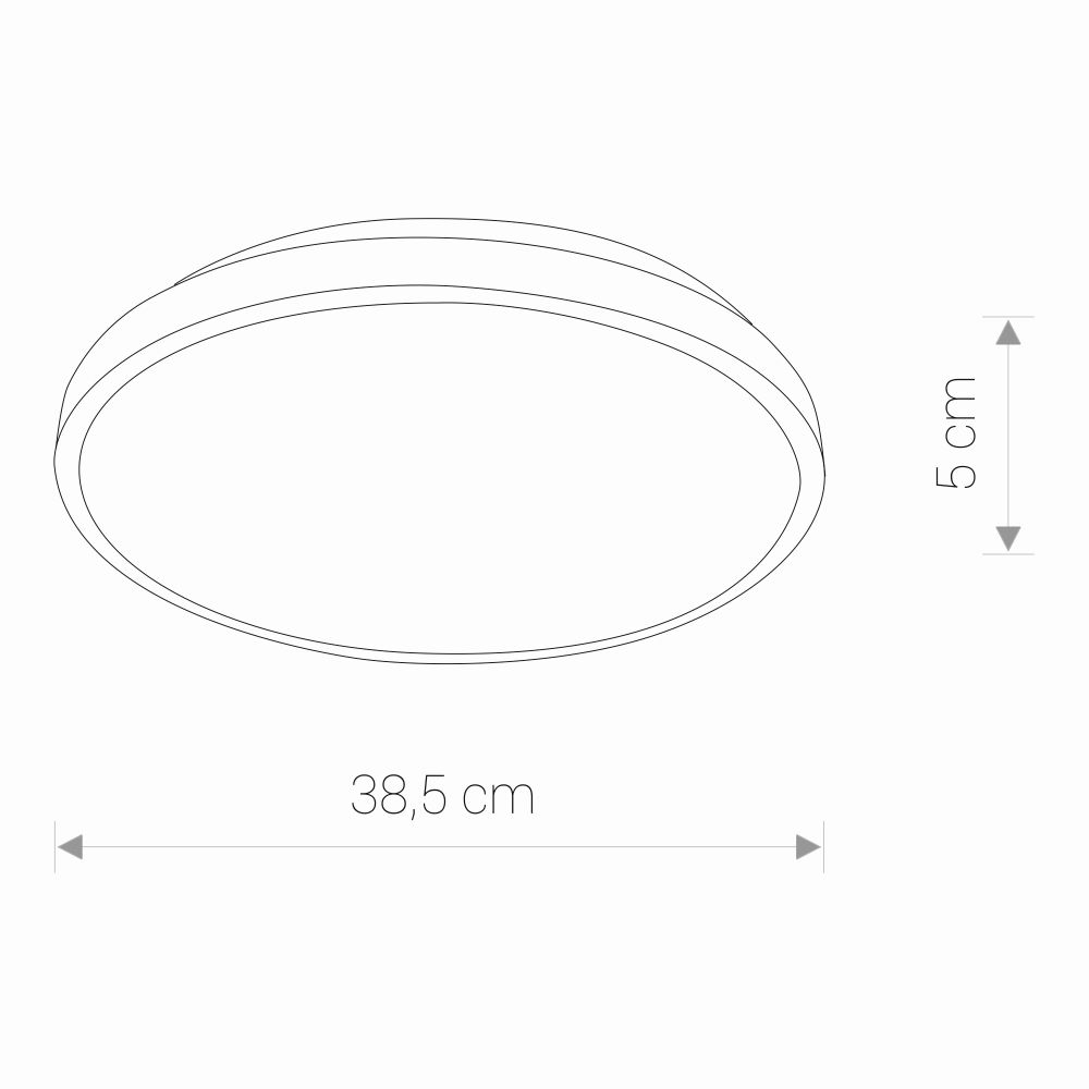 Runde LED Deckenlampe Weiß Ø38,5cm 2000lm flach