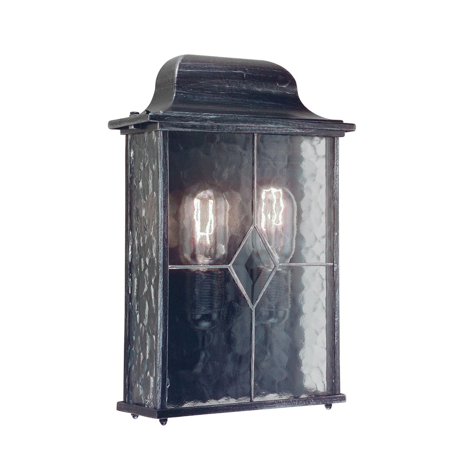 Außenwandlampe THOMPSON Ornamentglas Vintage Design