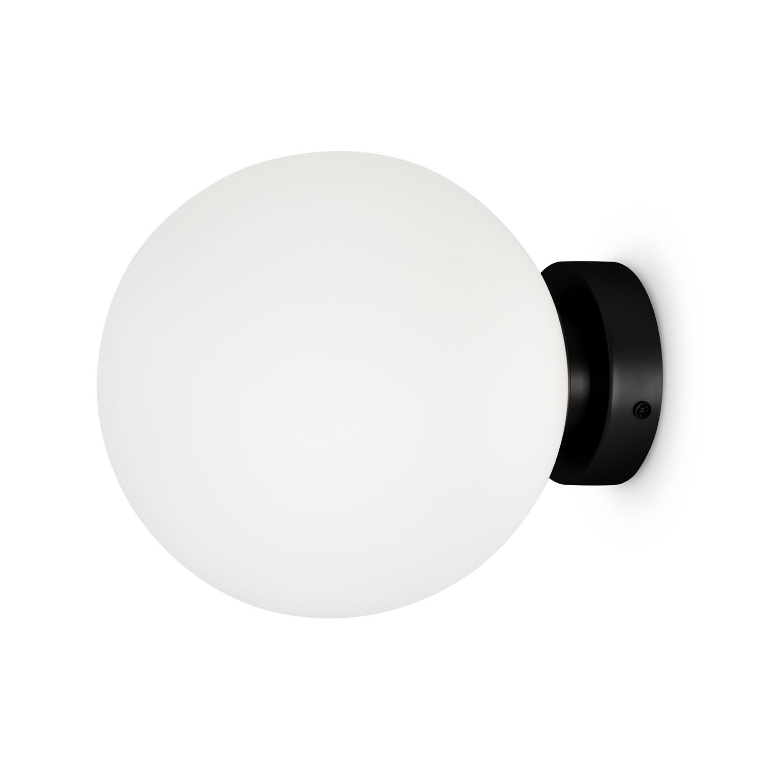 Lampe de miroir métal verre rond Ø 20 cm noir blanc