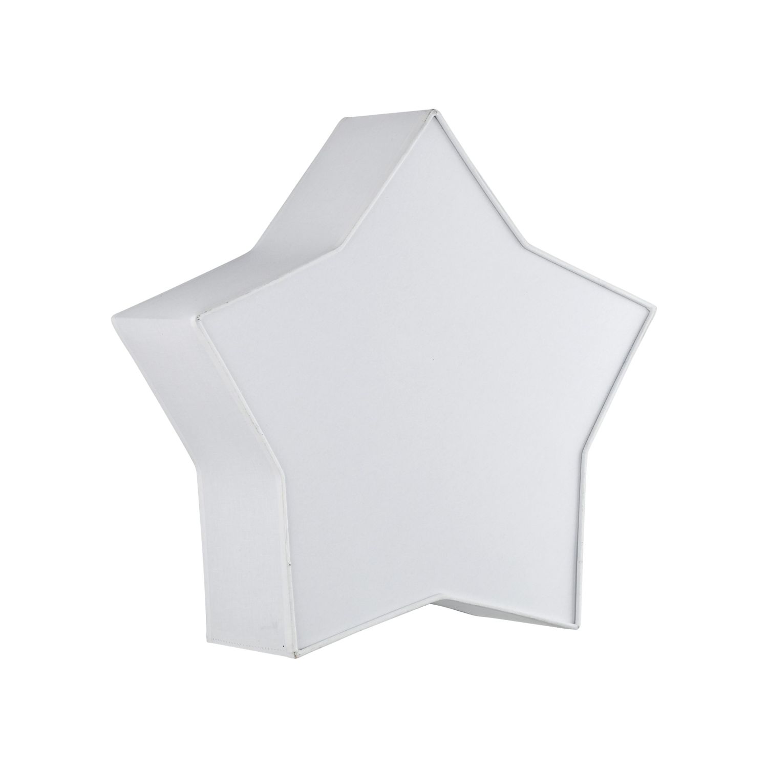 Kinderzimmerlampe Weiß Stern L: 45 cm Stoff Weiß 2x E27 Decke