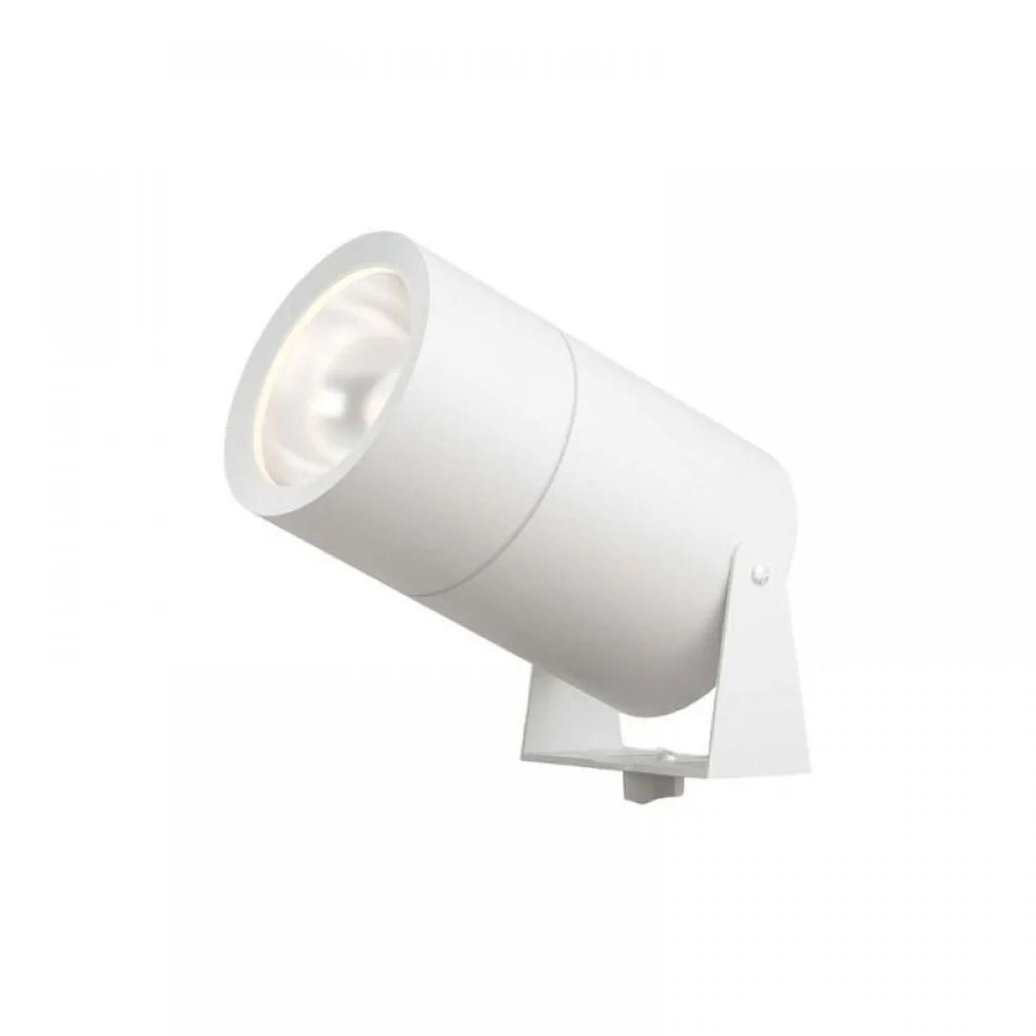 Lampe de chemin aluminium verre LED IP65 hauteur 22,2 cm blanc