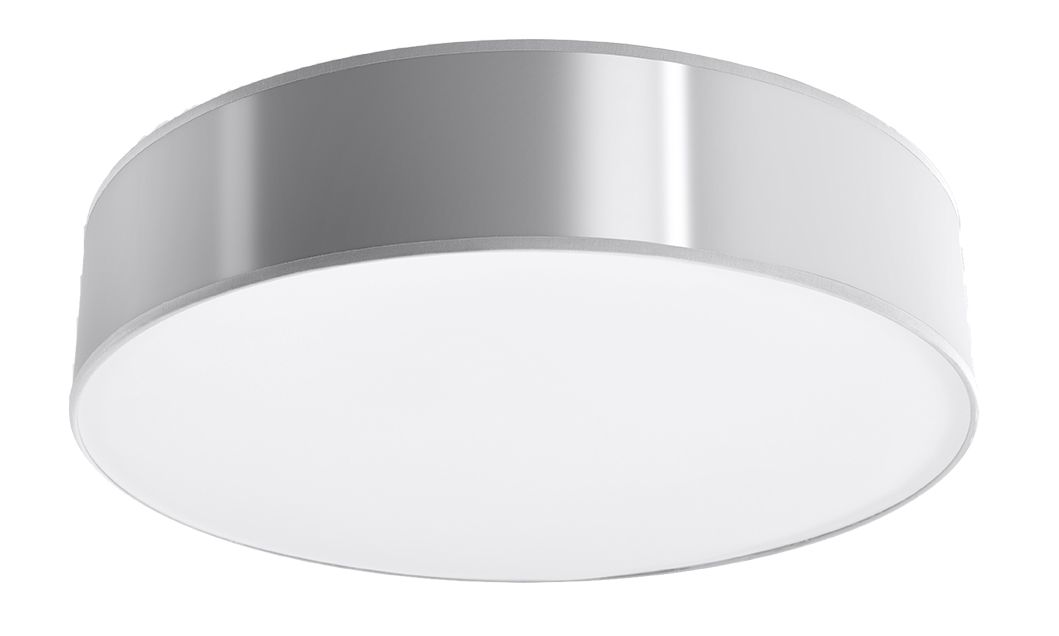 Plafonnier rond Ø 55 cm Gris 4x E27 anti-éblouissement ATISS