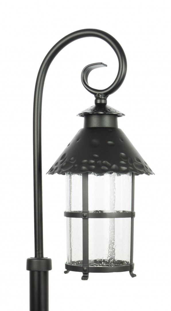 Außenlampe Schwarz 166 cm Glas Metall Rustikal elegant