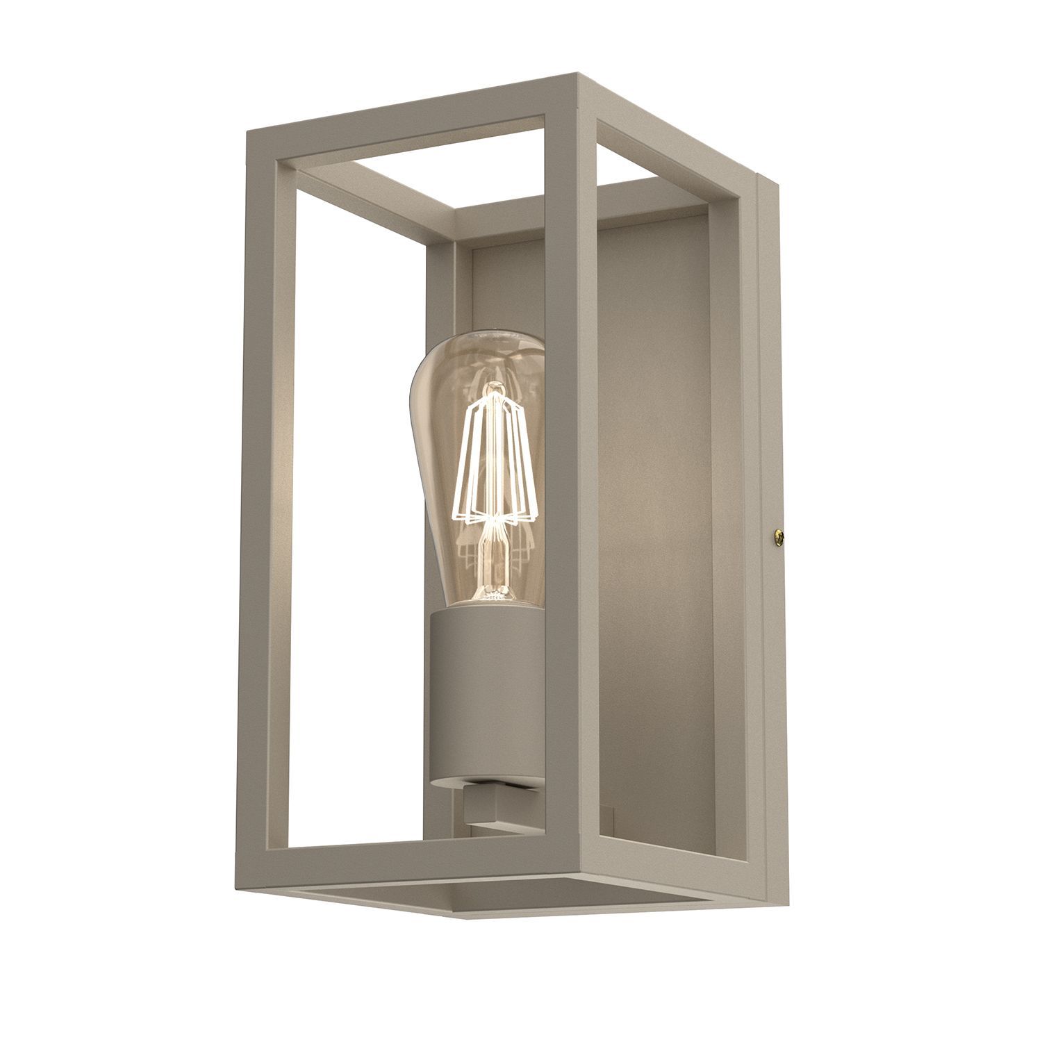 Lampe murale en métal beige L:15 cm E27 confortable Intemporel