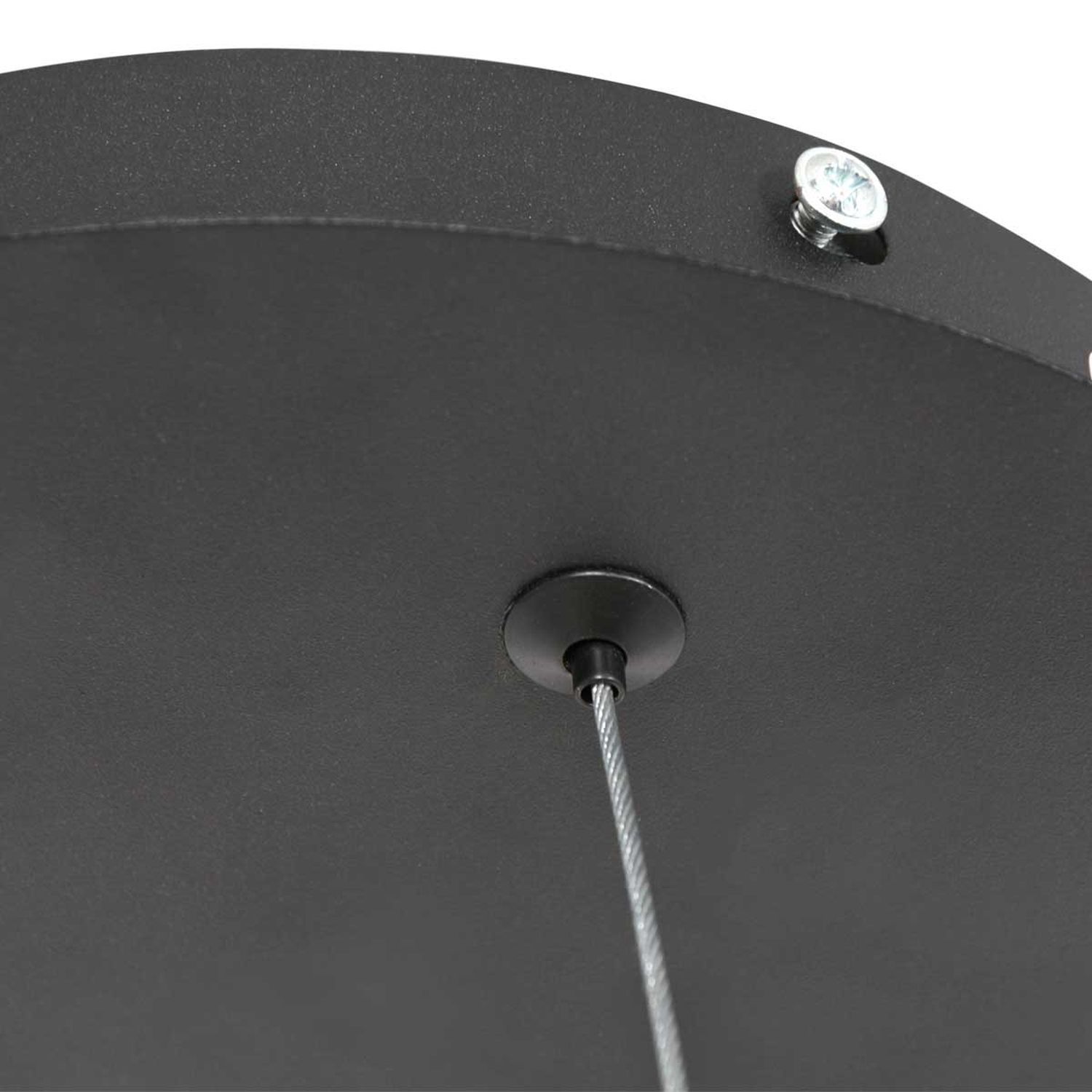 Lampe LED à suspendre noire Ø60 cm ronde 42 W 2700 K élégante