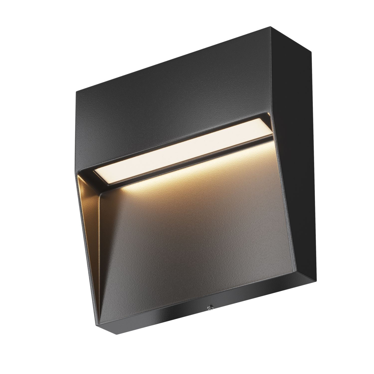 Lampe d'extérieur murale LED aluminium IP54 noire carrée