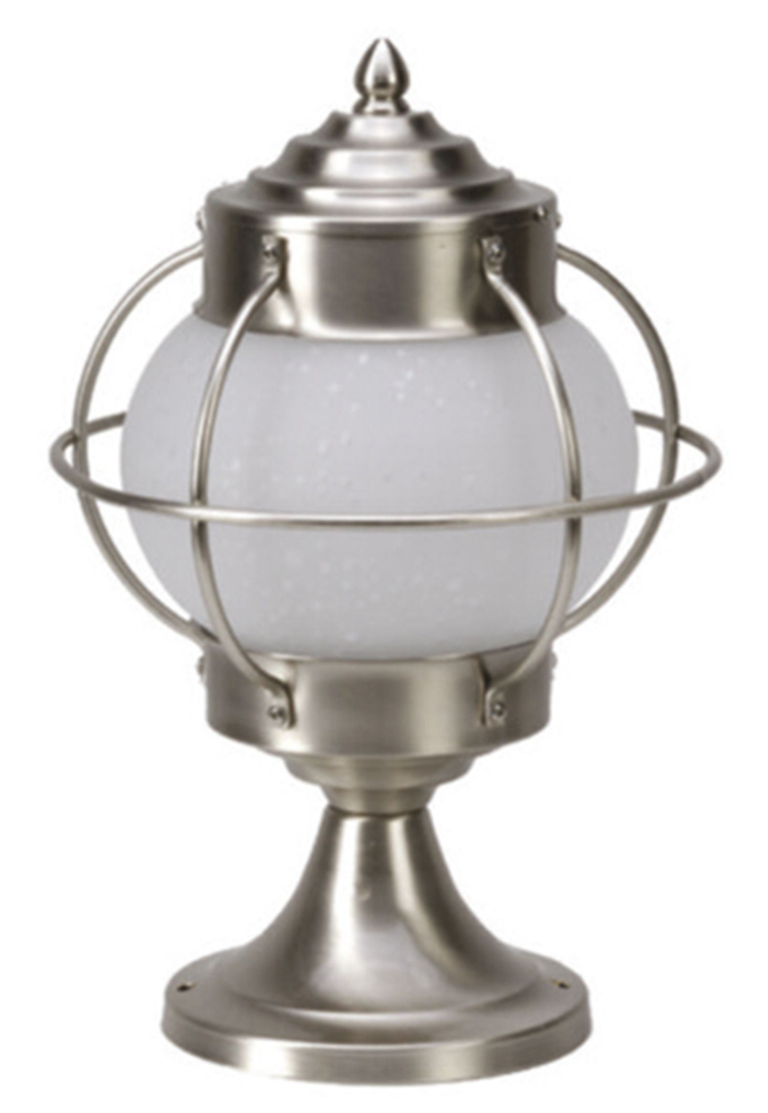 Lampe d'allée laiton véritable verre hauteur 30 cm IP43 E27