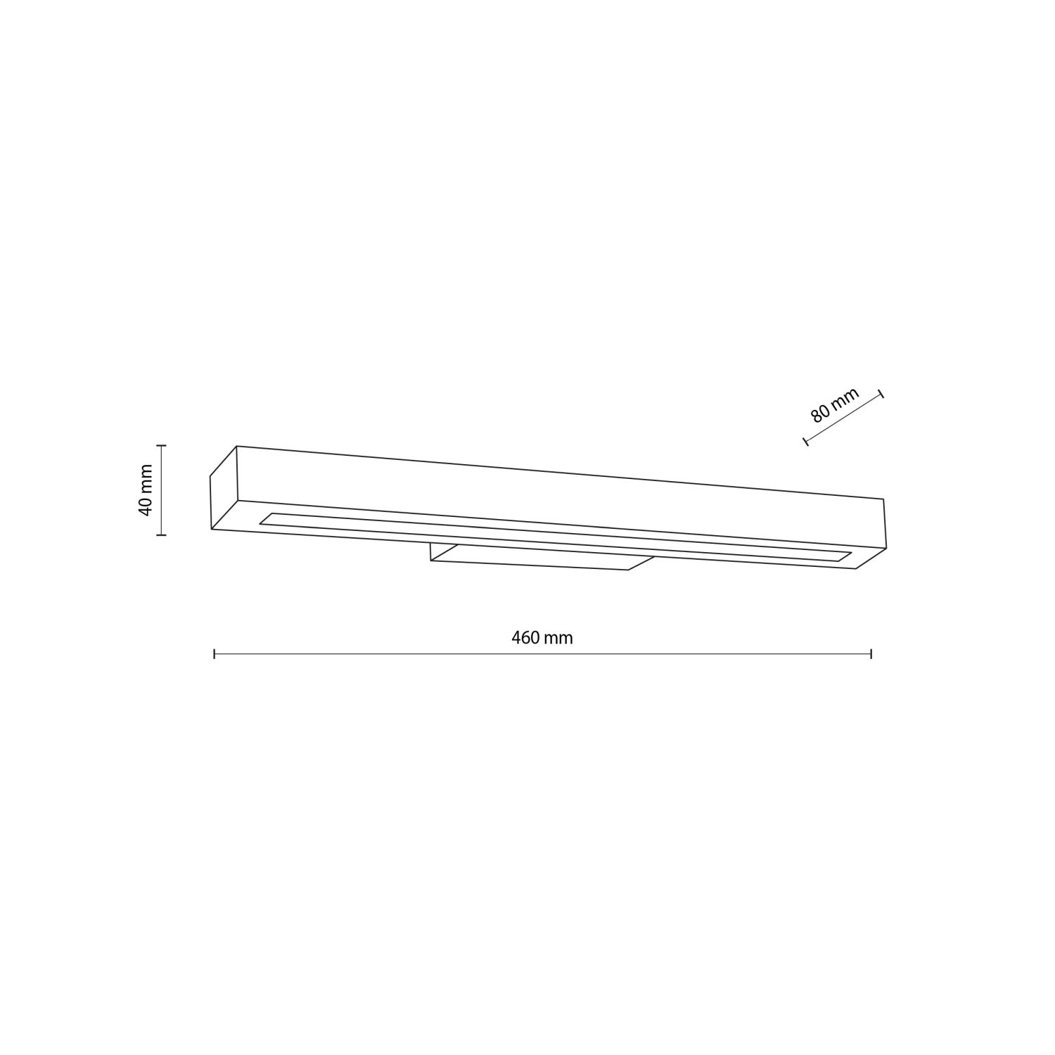 LED Lampe à tableau en bois 46 cm de long 3000 K 988 lm Downlight