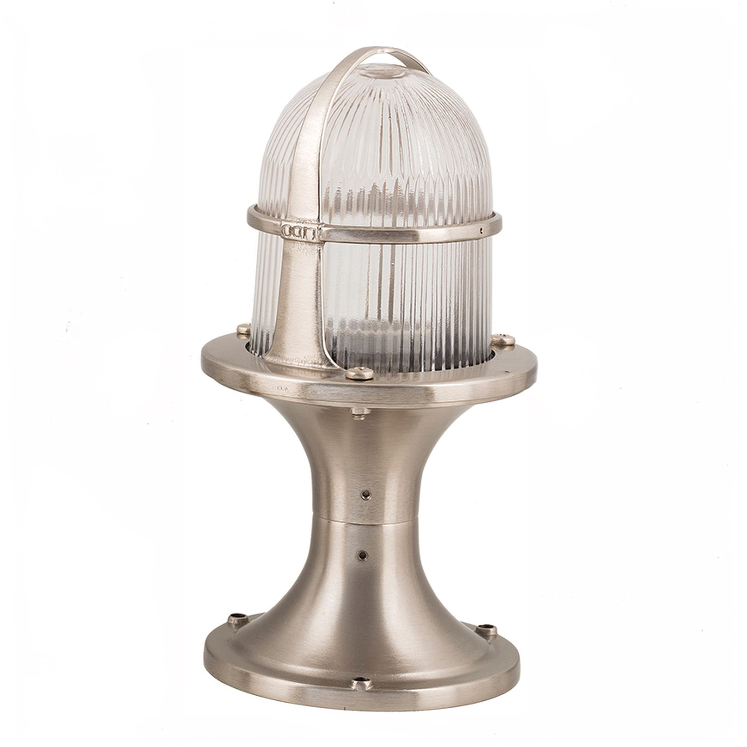 Lampe de socle extérieure nickel laiton véritable H:28cm