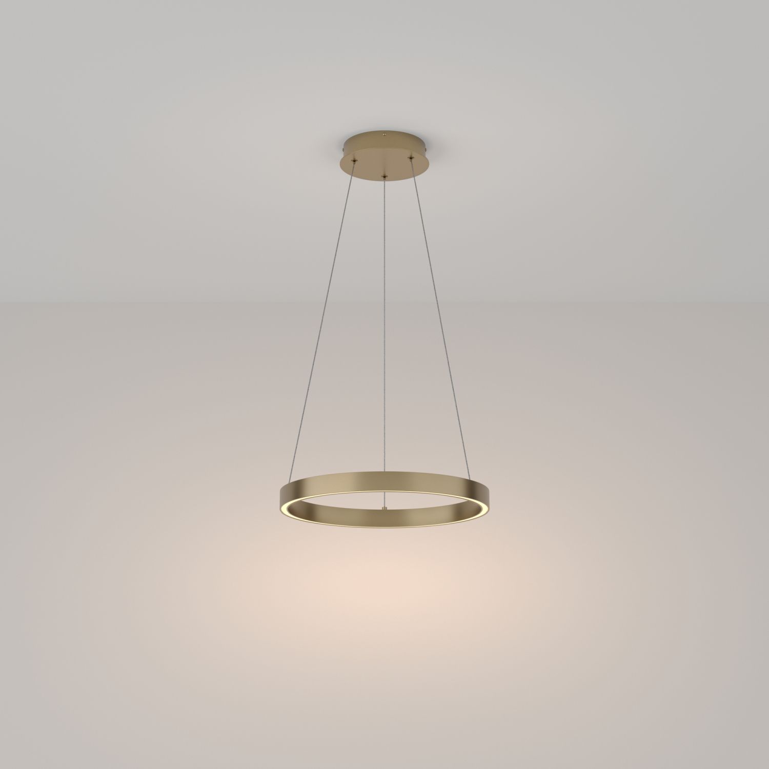 Lustre LED aluminium Ø 40 cm rond H : max. 120 cm