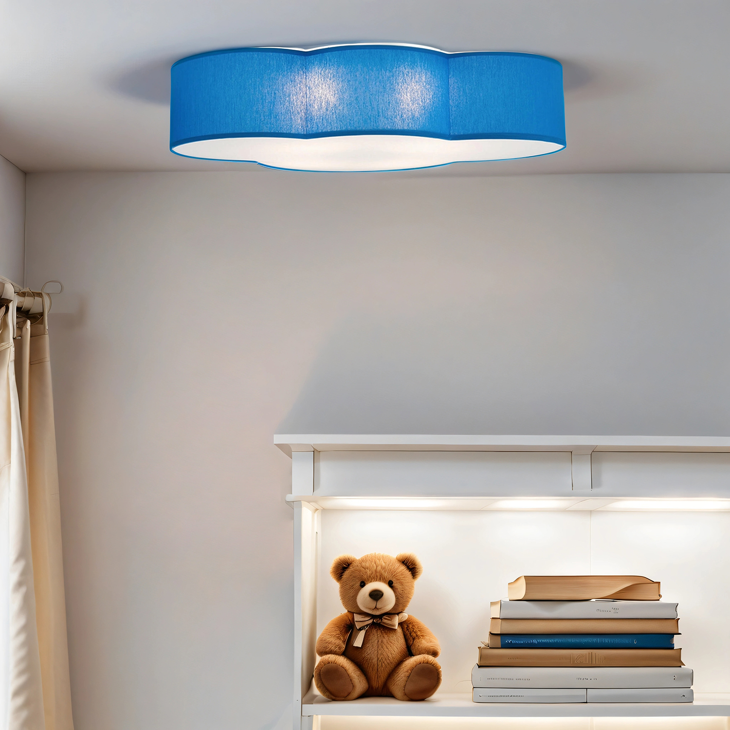 Deckenlampe für Kinder Wolke Blau 4-flmg niedlich