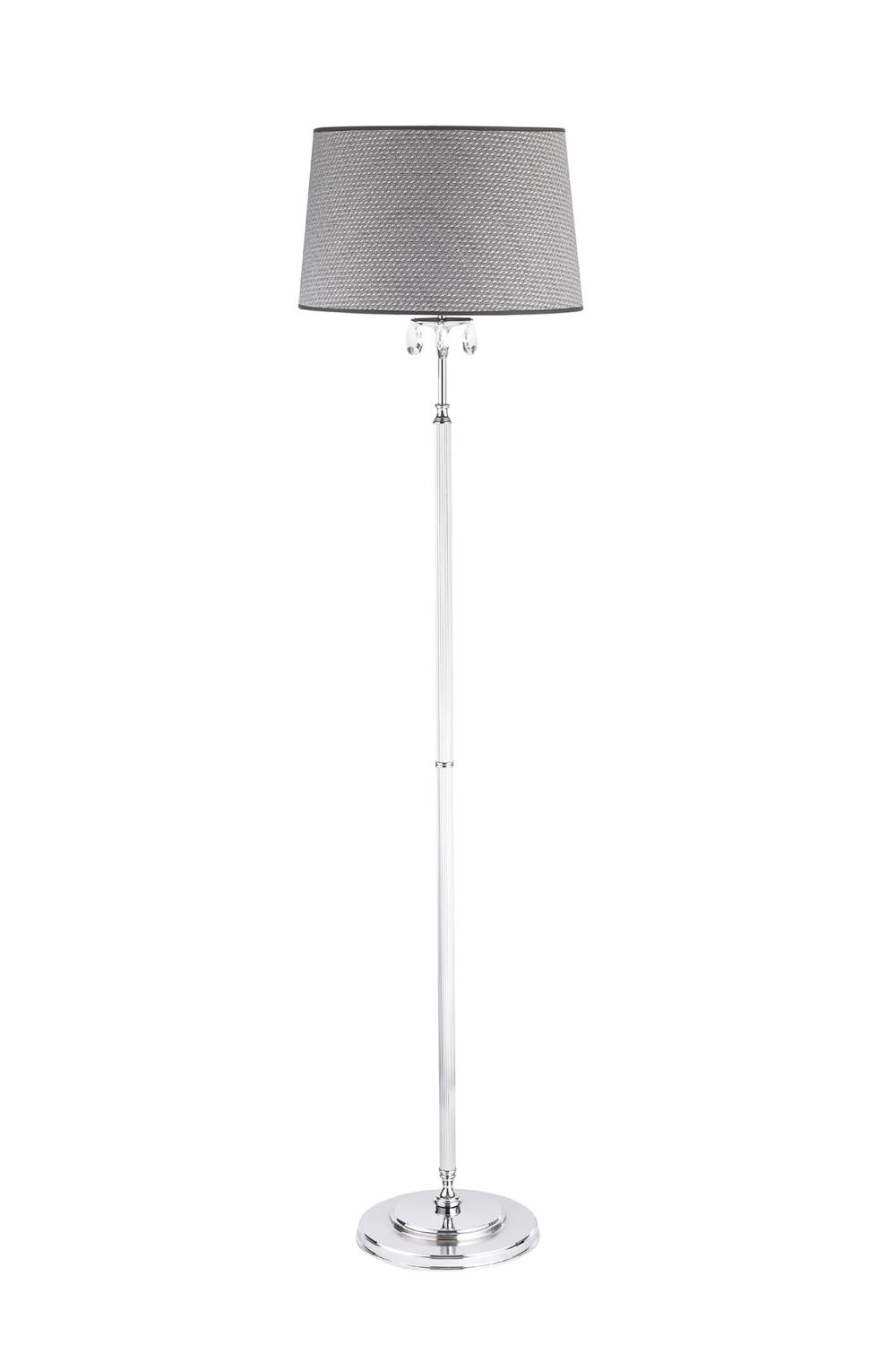 Stehlampe Grau Chrom 166cm AELUA Wohnzimmer Licht