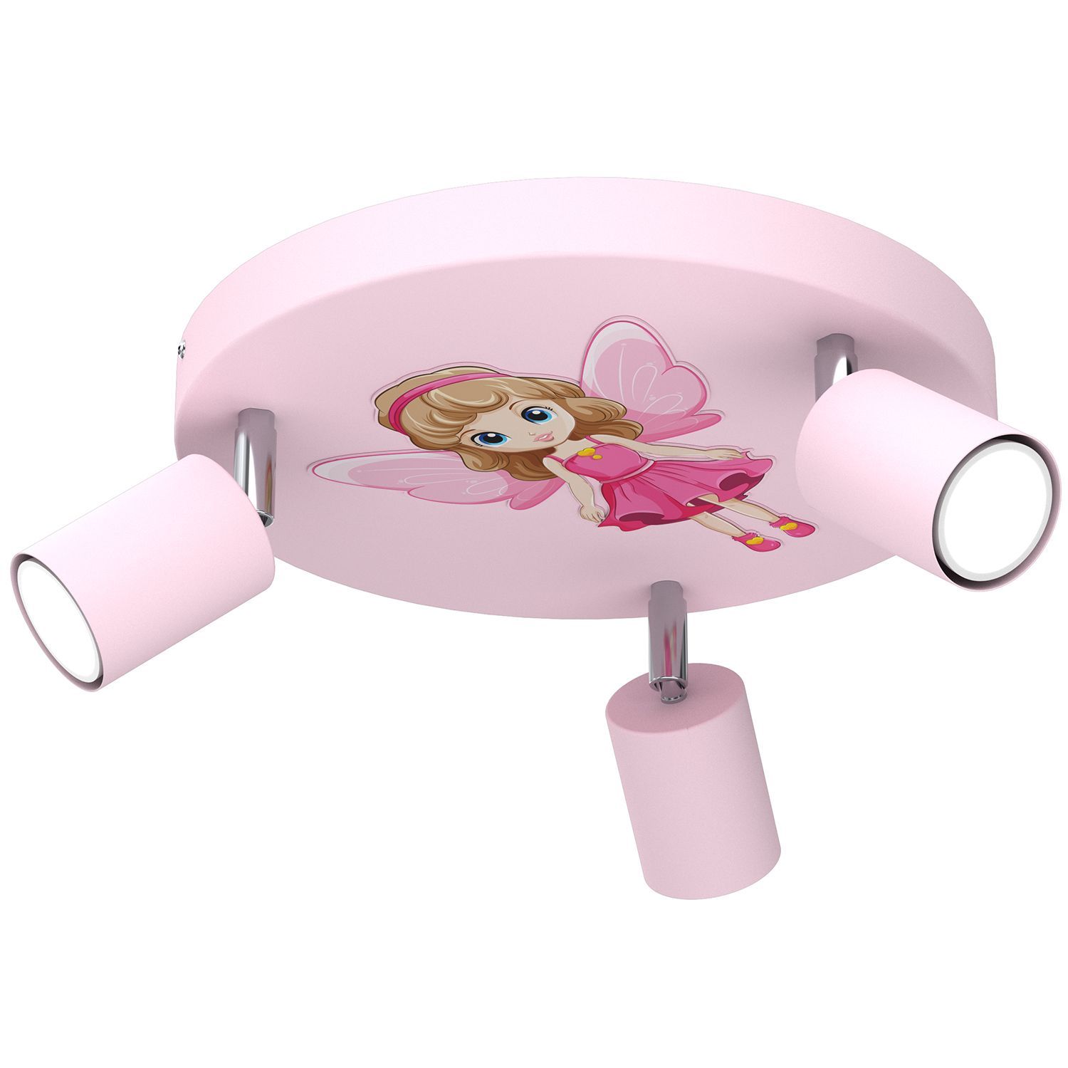 Plafonnier Enfants Rose Ø 30 cm orientable Métal 3x GU10