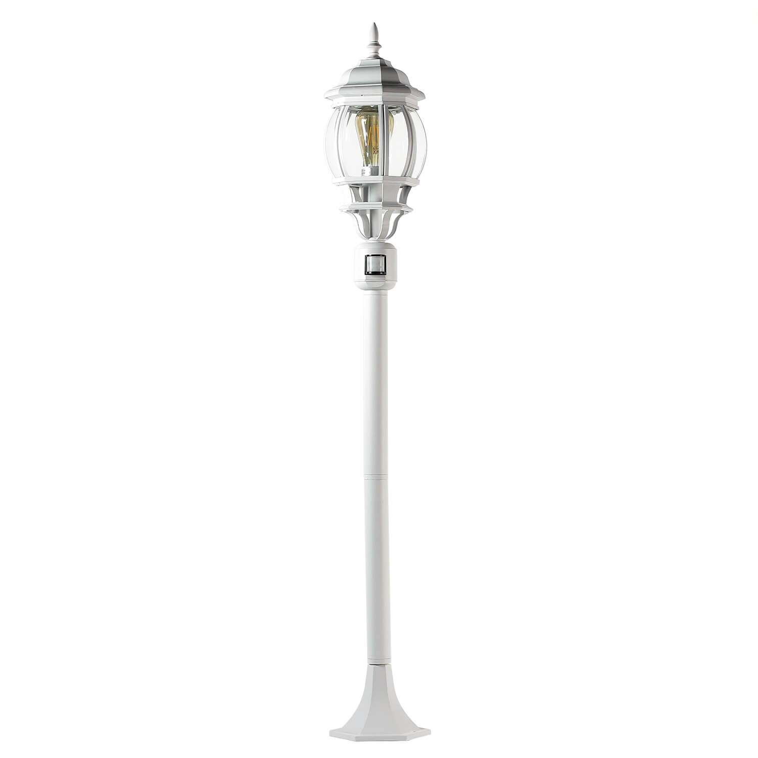 Lampe d'allée rustique avec détecteur de mouvement Blanc BREST