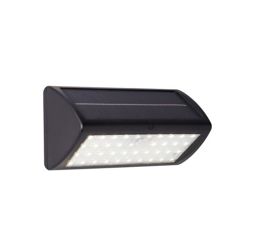 Applique murale LED solaire noire 5 W IP44 Détecteur de mouvement