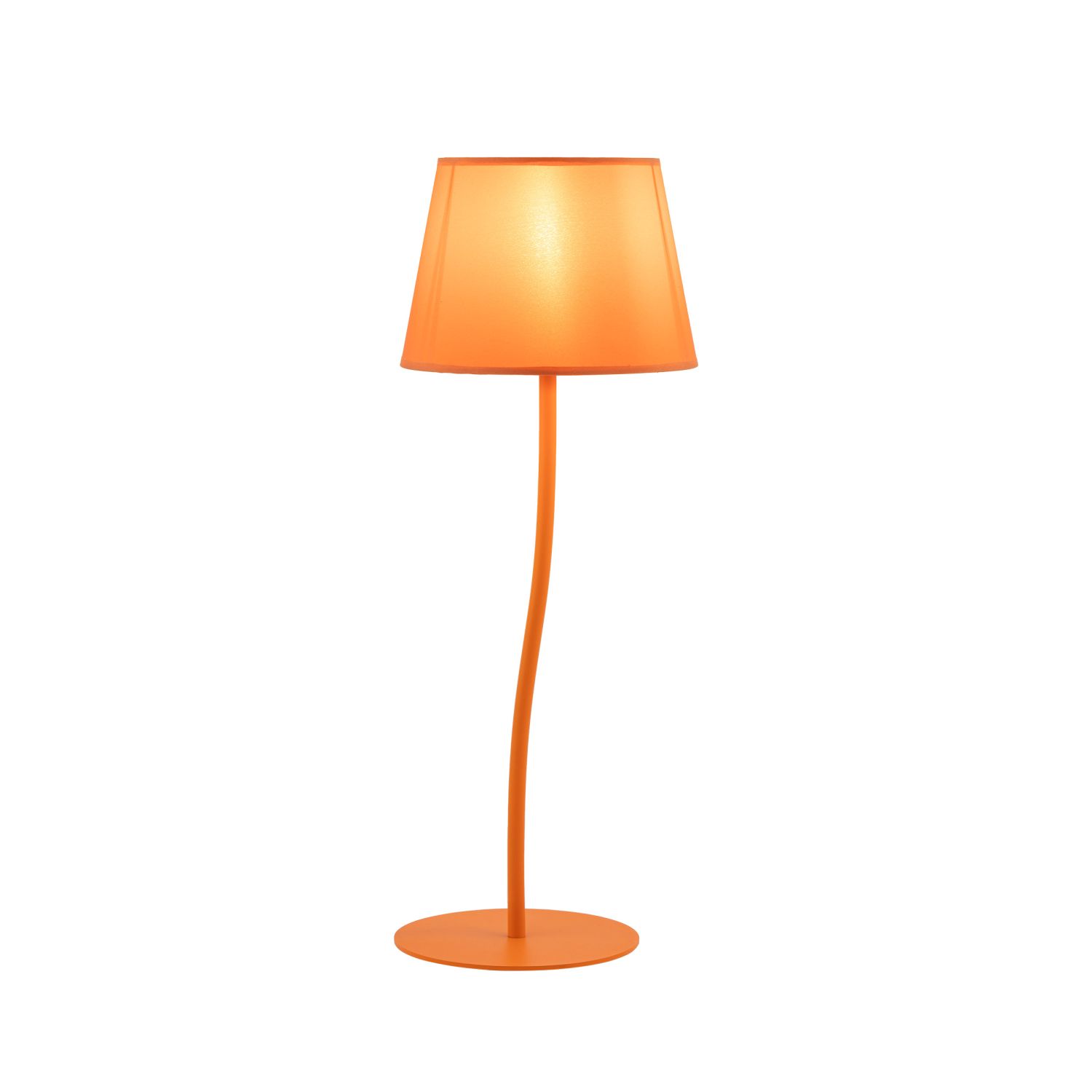 Kinderzimmerlampe Tisch Orange H: 37cm klein E27 Metall Stoff