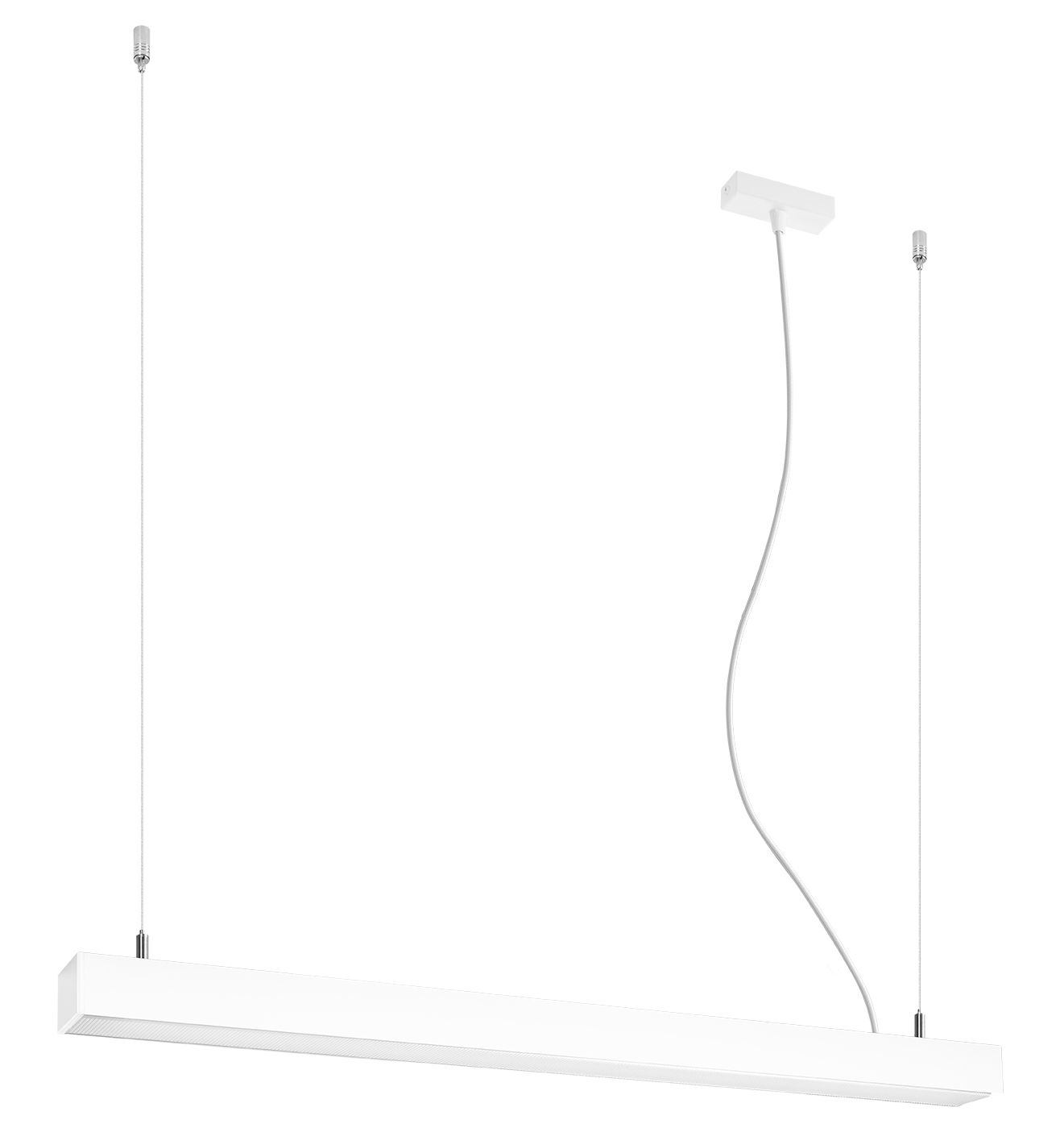 LED Lampe à suspendre métal blanc L : 90 cm 3000 K 3120 lm étroit