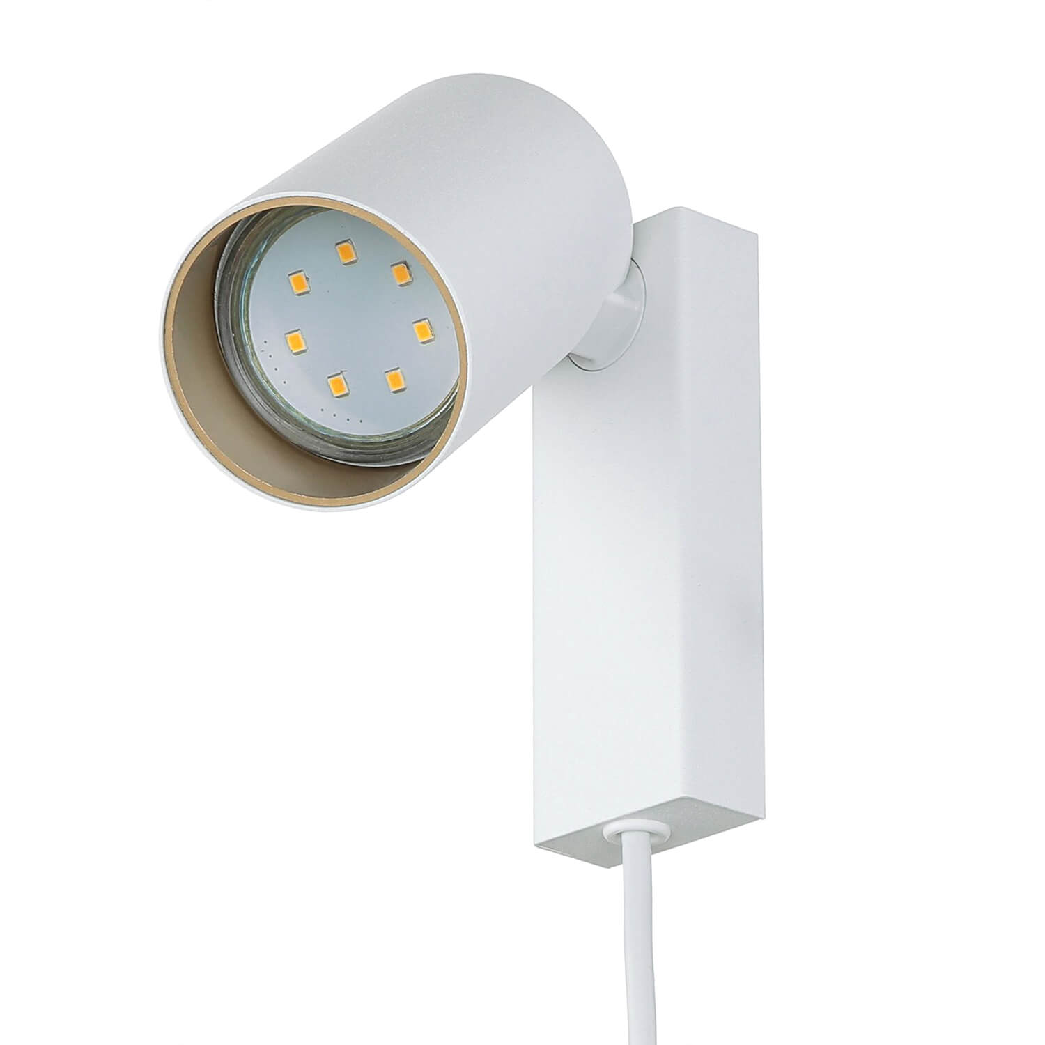 Moderne Wandlampe mit Schalter Kabel Weiß Gold