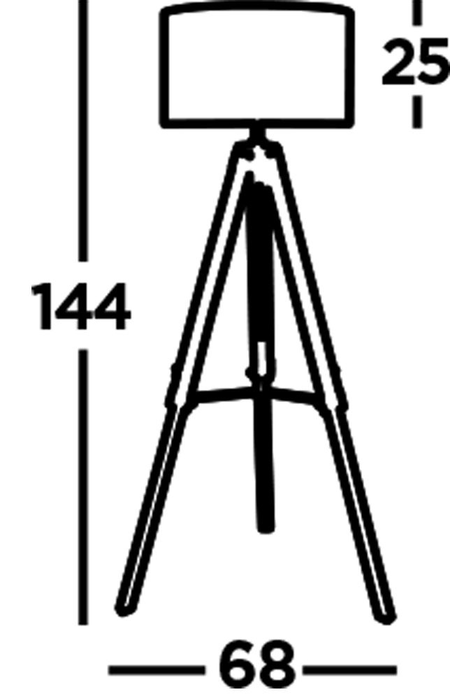 Stehleuchte Dreibein 100-144,5 cm verstellbar Stativ E27
