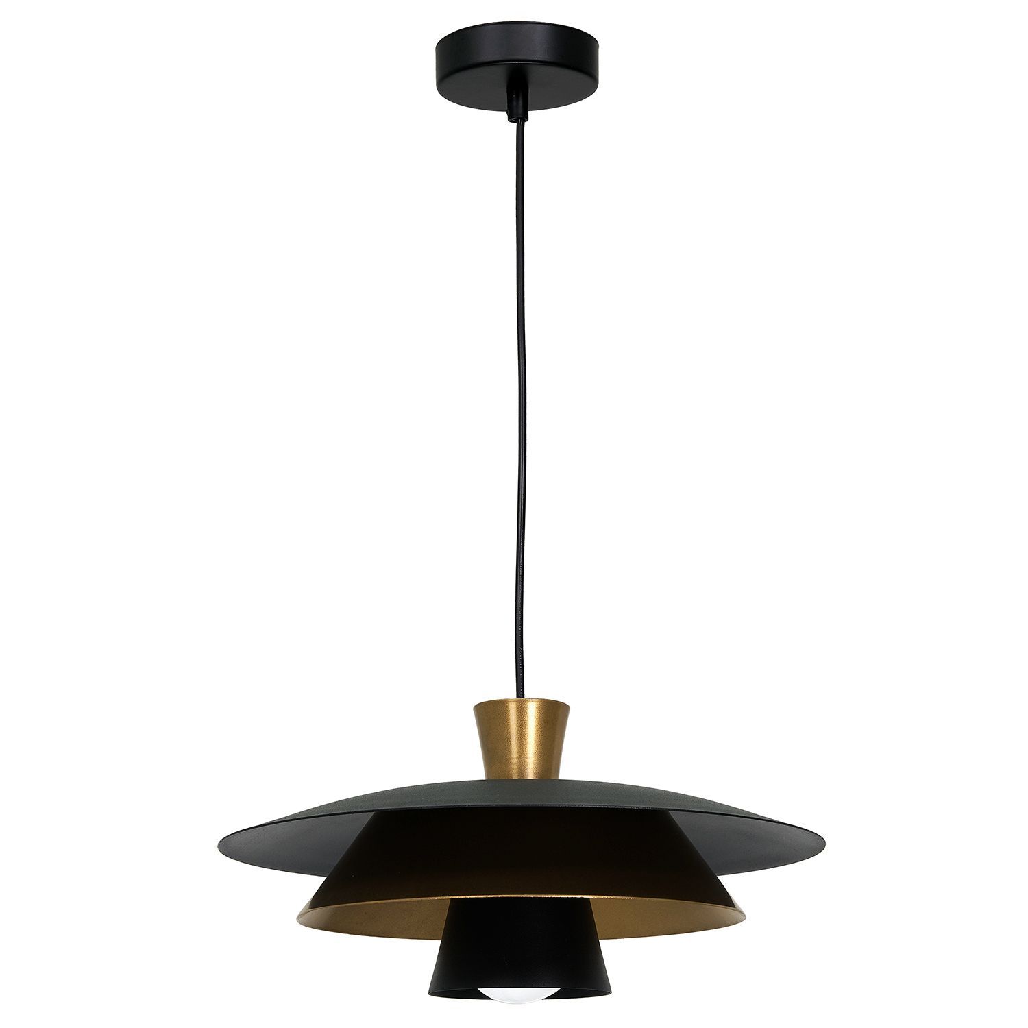 Lampe à suspendre décorative Noir Or Ø34 cm E27 Moderne