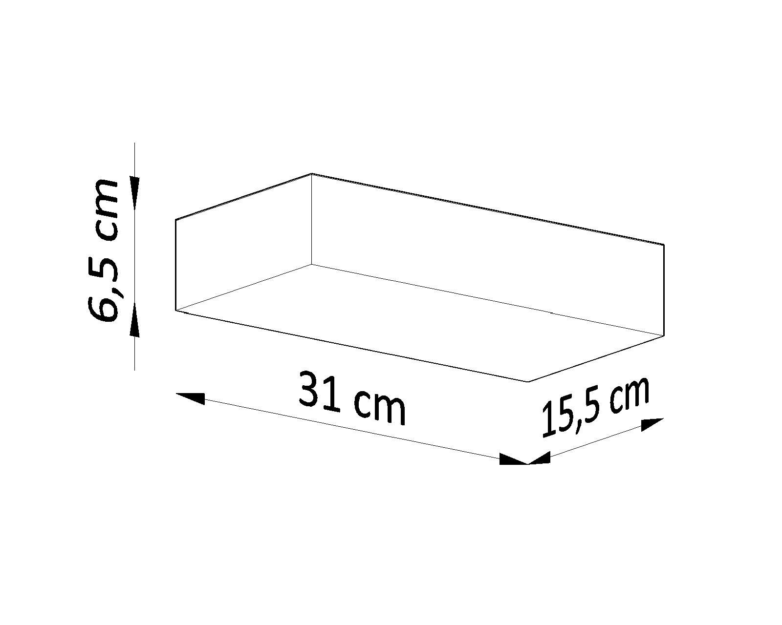 Applique carrée 31 cm de large Céramique à peindre Blanc