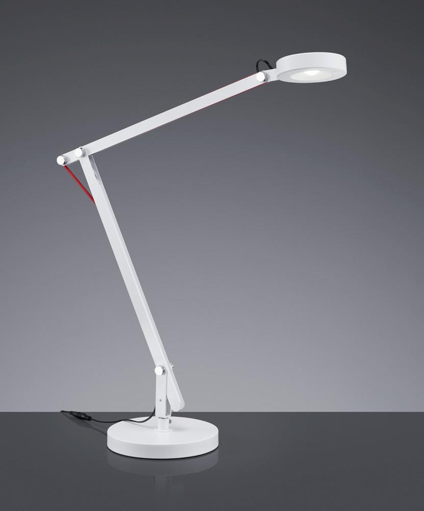 Moderne sparsame LED Tischleuchte AMSTERDAM in Weiß