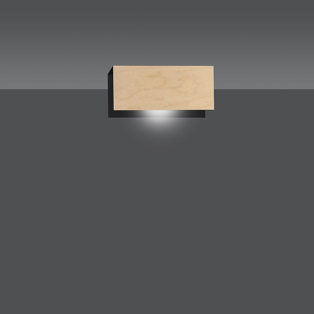 Wandlampe innen Holz Metall indirekte Beleuchtung Flur