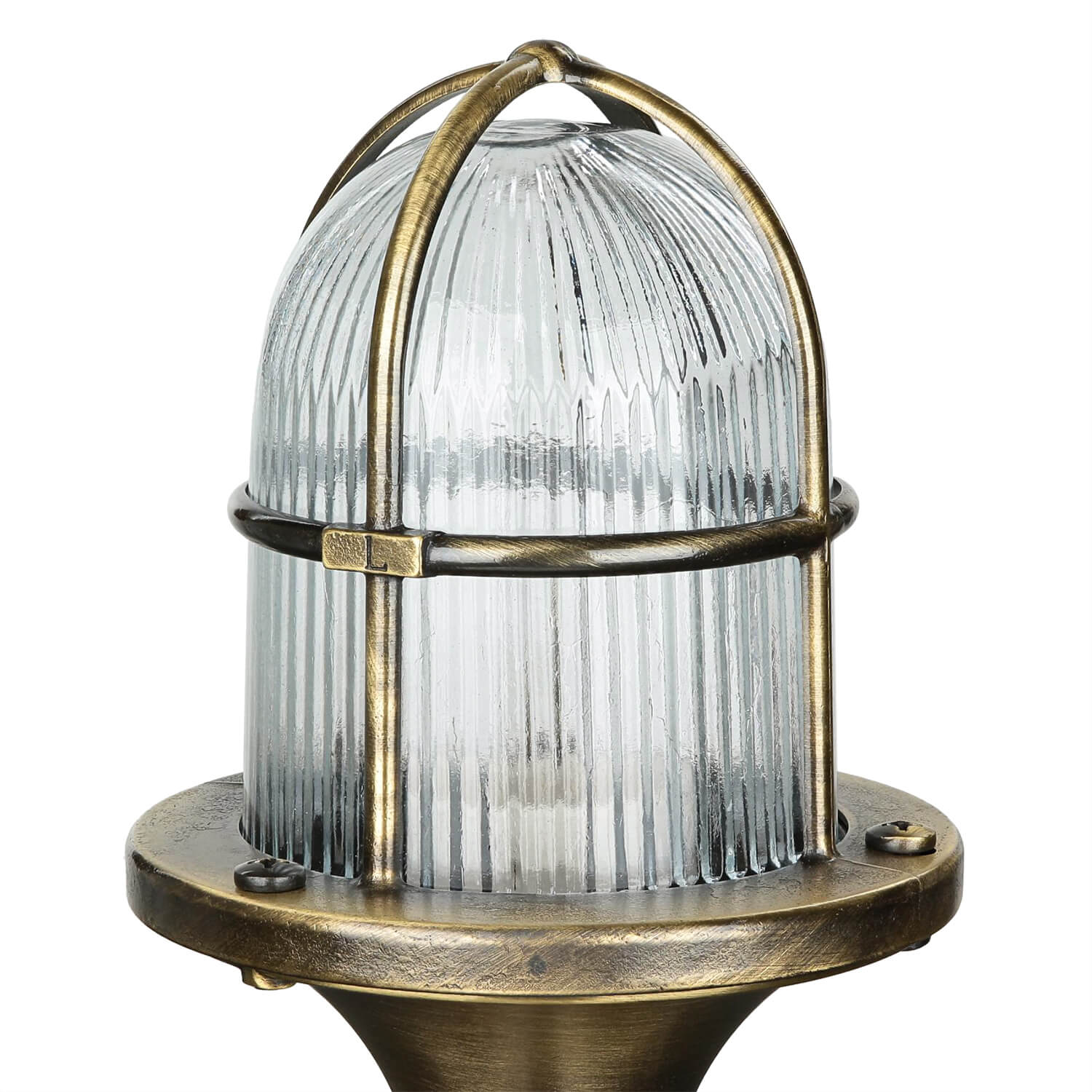 Lampe de jardin laiton 28cm de haut inoxydable SANTORIN