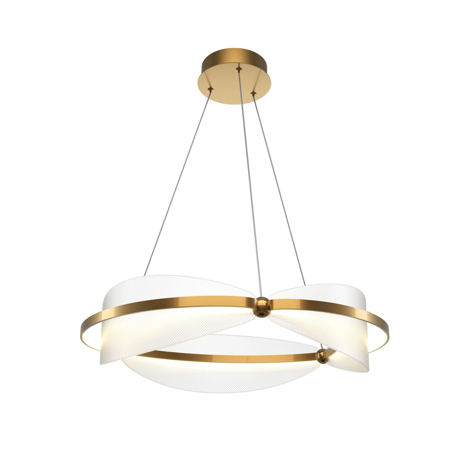 Lustre LED Aluminium D : 60 cm rond H : max. 318 cm