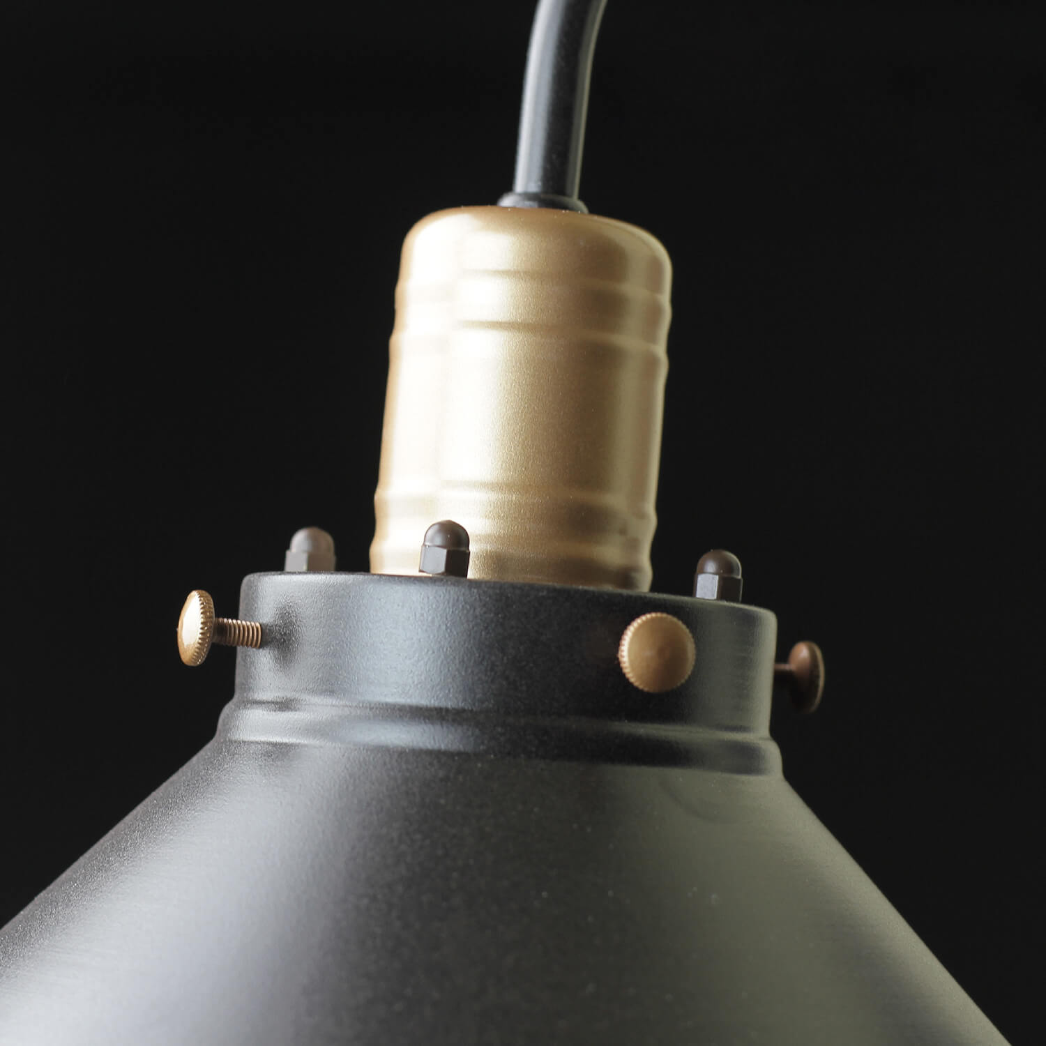 Industrie Wandlampe Schwarz Kupfer E27 T:40cm LOFT