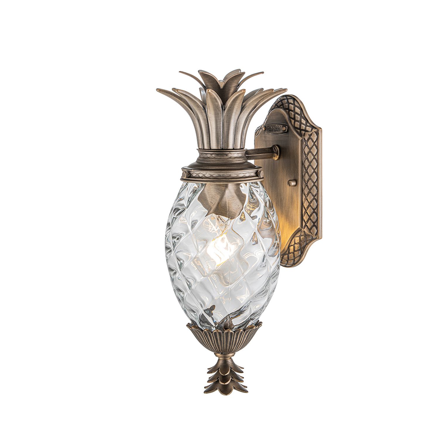 Außenwandlampe in Bronze Antik IP44 dekorativ Ananas Design