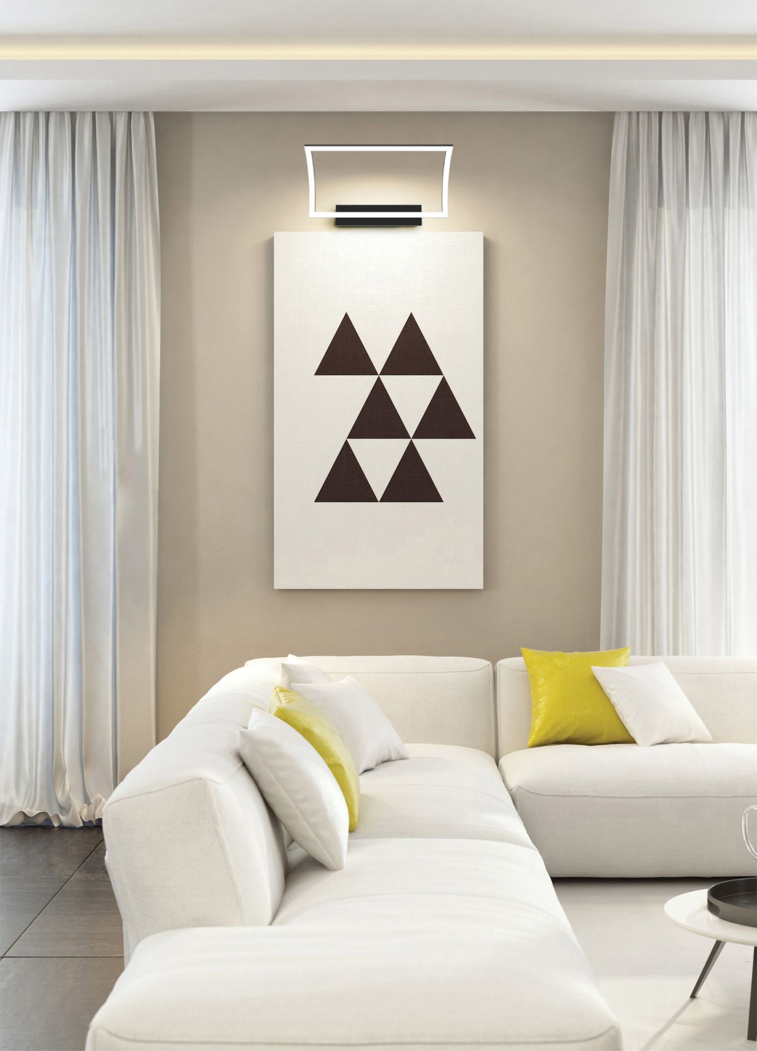 Applique murale noire LED L : 15,5 cm 4000 K blanc neutre Métal