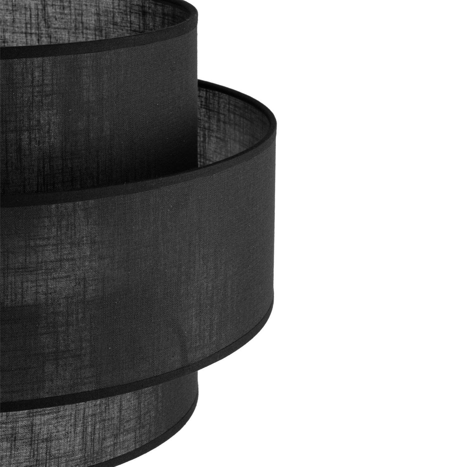 Lampadaire Noir 155 cm E27 Tissu Métal Ø 50 cm