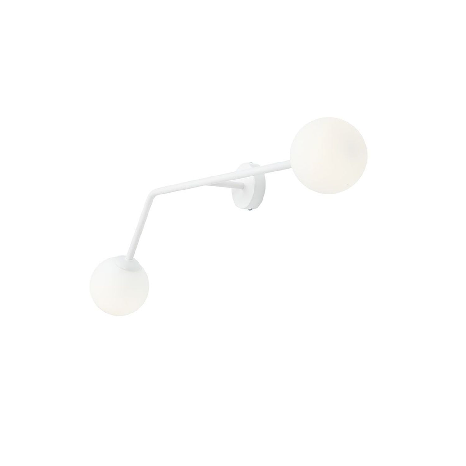 Blendarme Wandlampe Glas Weiß H:34 cm E14 gemütlich