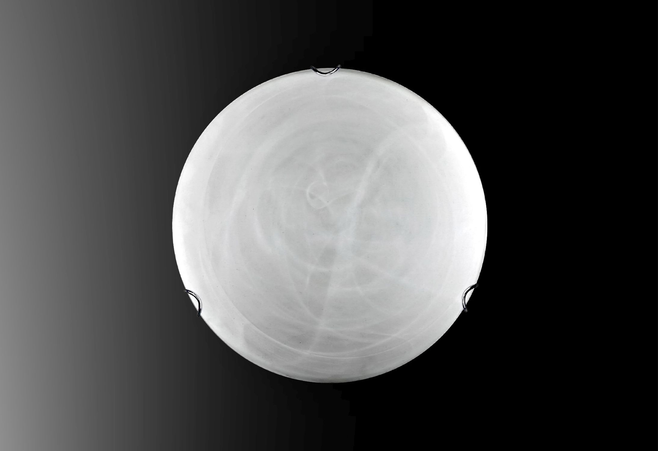 Plafonnier rond Ø 50 cm verre E27 blanc anti-éblouissement LUCA