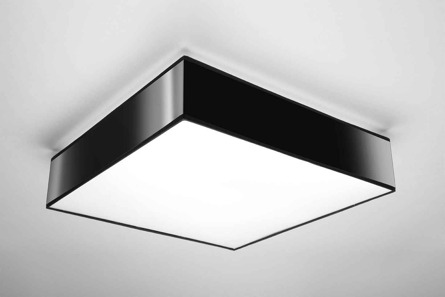 Deckenlampe Modern 55 cm breit Schwarz 4x E27 blendarm