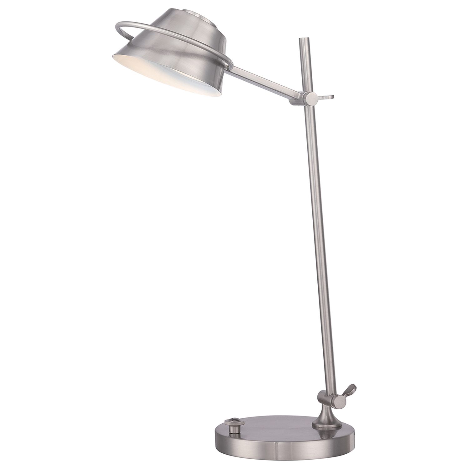 LED Schreibtischlampe dimmbar Metall in Nickel 51 cm