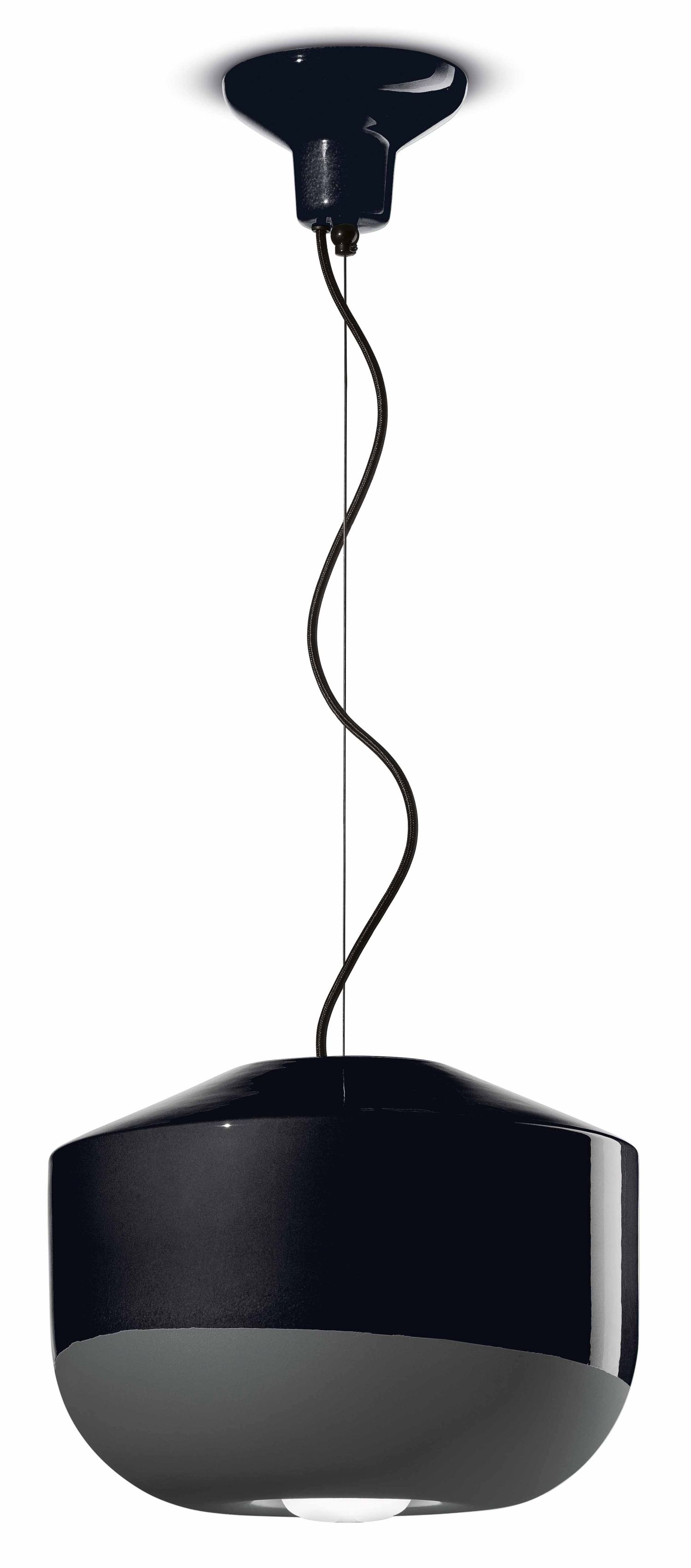 Lampe à suspendre céramique Ø 35 cm H : max. 148 cm Noir E27