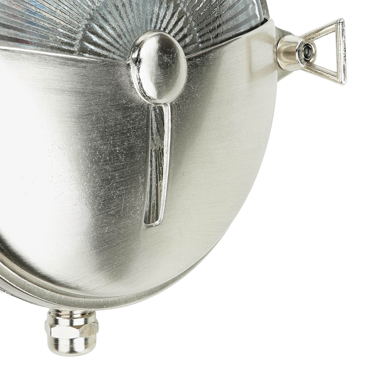 Lampe d'extérieur maritime en laiton Ø18cm IP64 en nickel