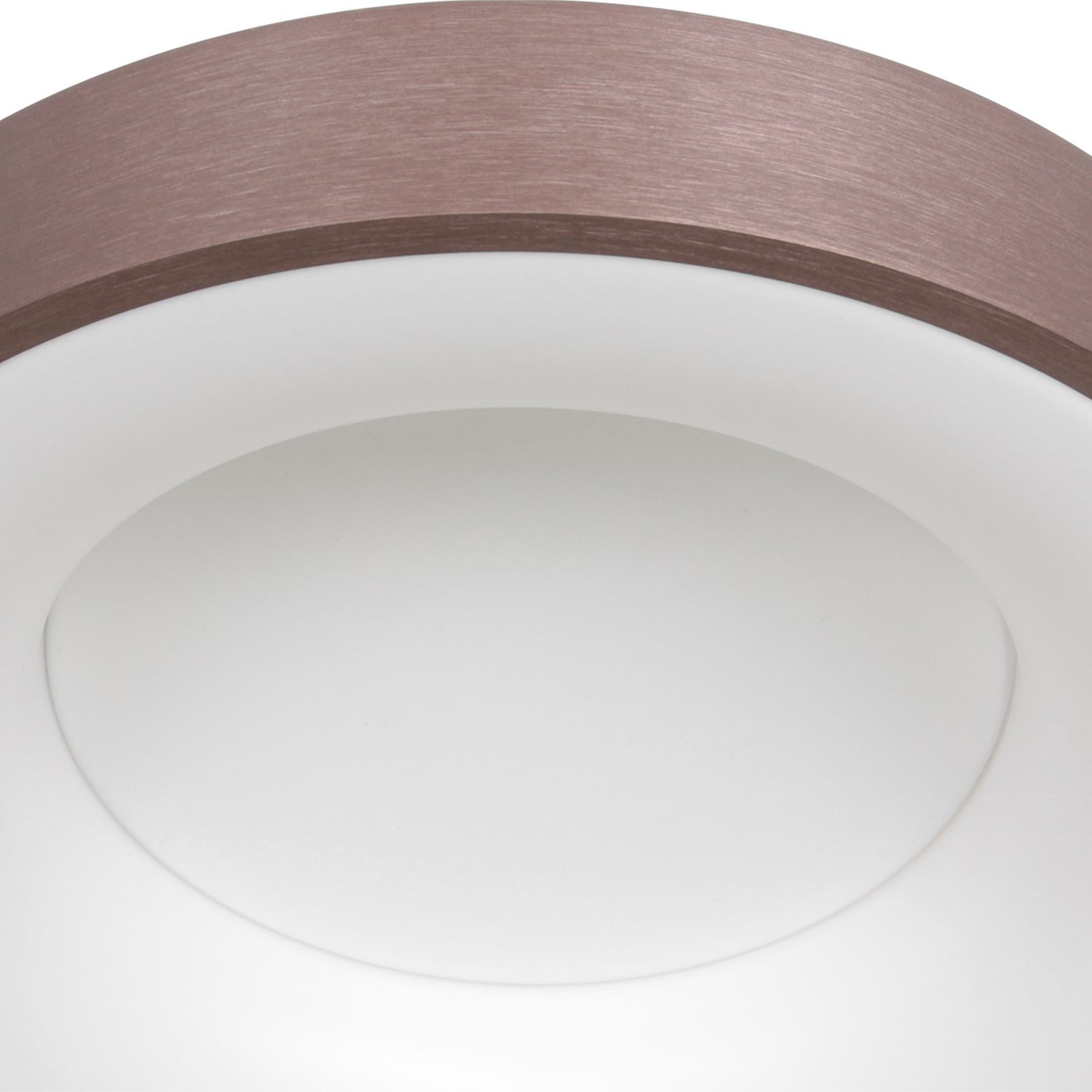 Plafonnier LED rond en bronze blanc Ø30 cm élégant