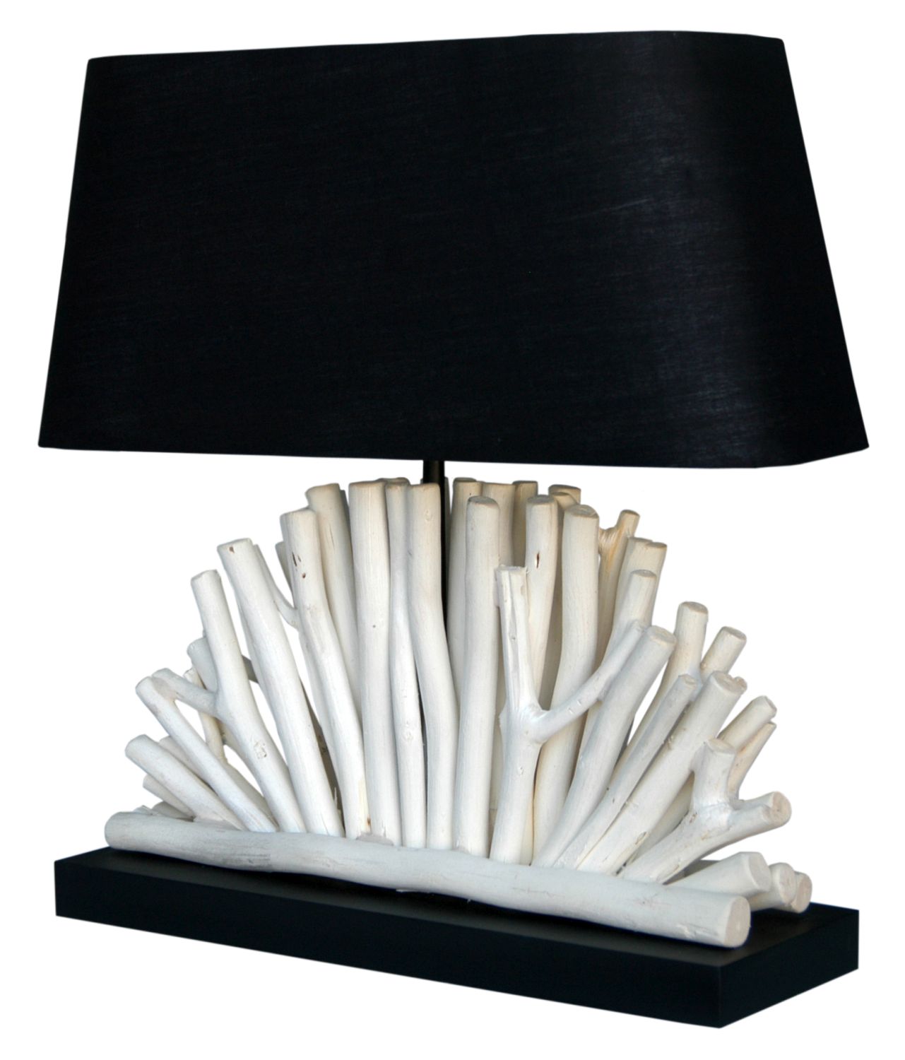 Dekorative Tischlampe ROLET Treibholz Stoff Wohnzimmer