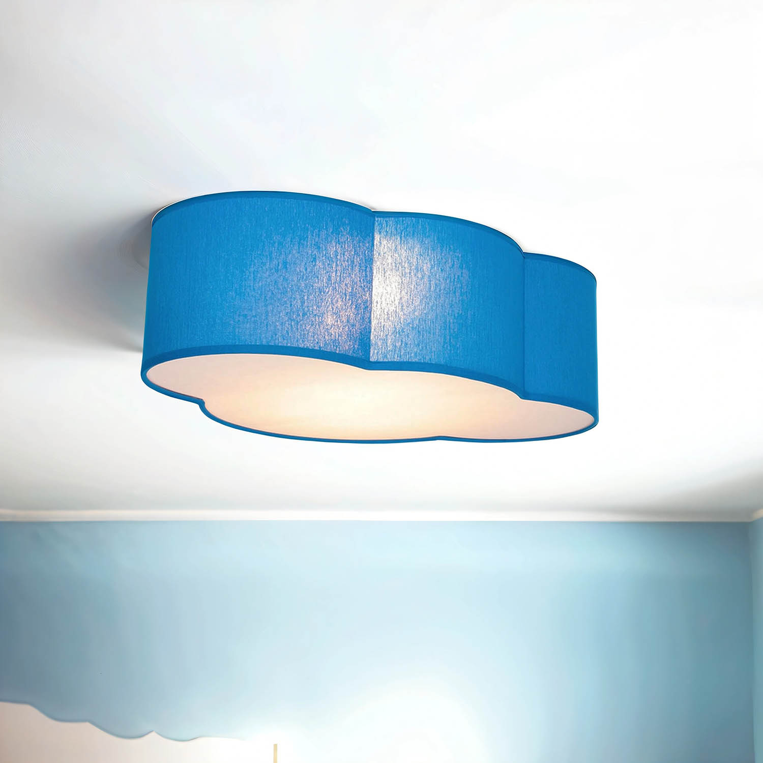 Kinderzimmerlampe WOLKI Blau Decke Wolkenlampe