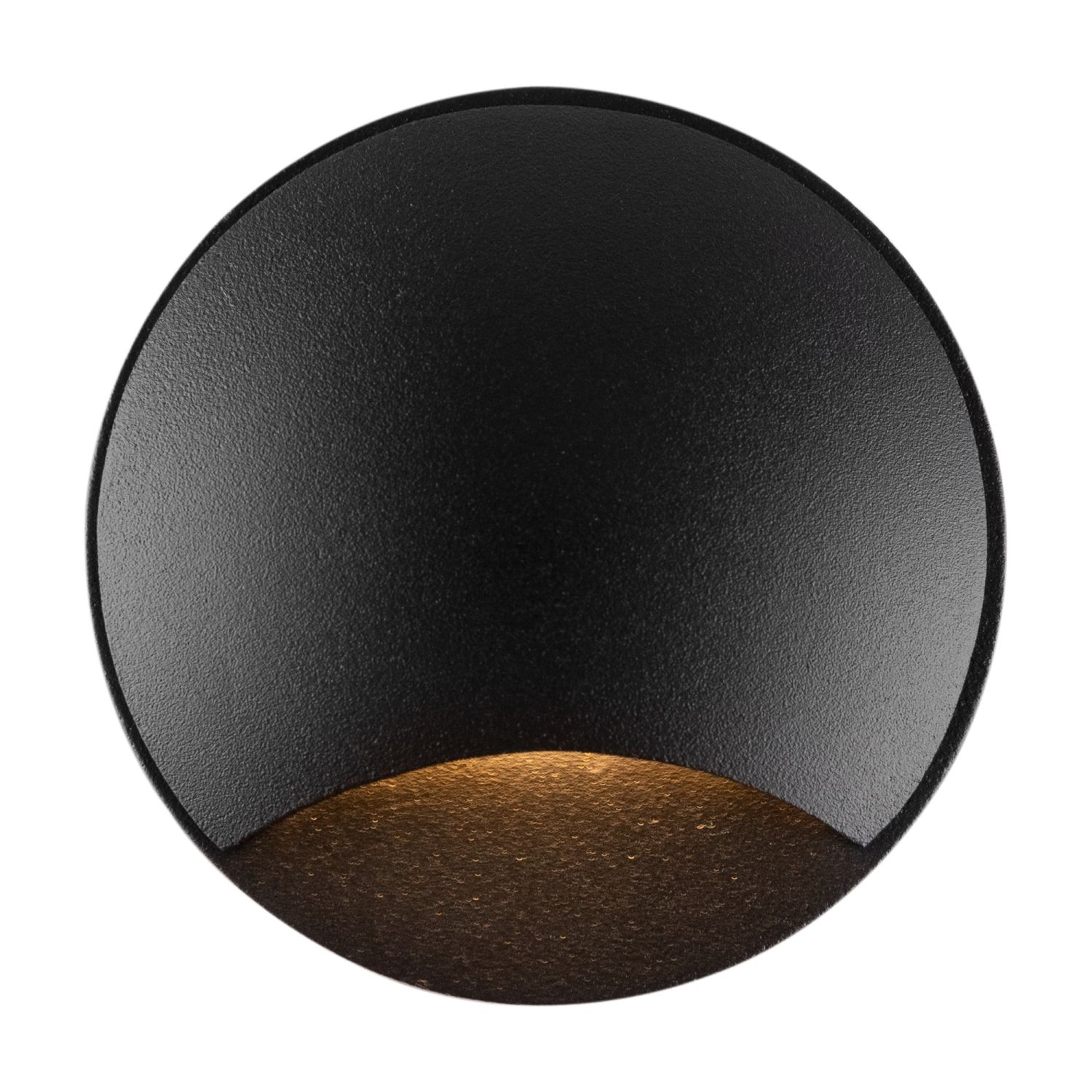 Luminaire LED encastré mural aluminium Ø 6,2 cm IP65 noir