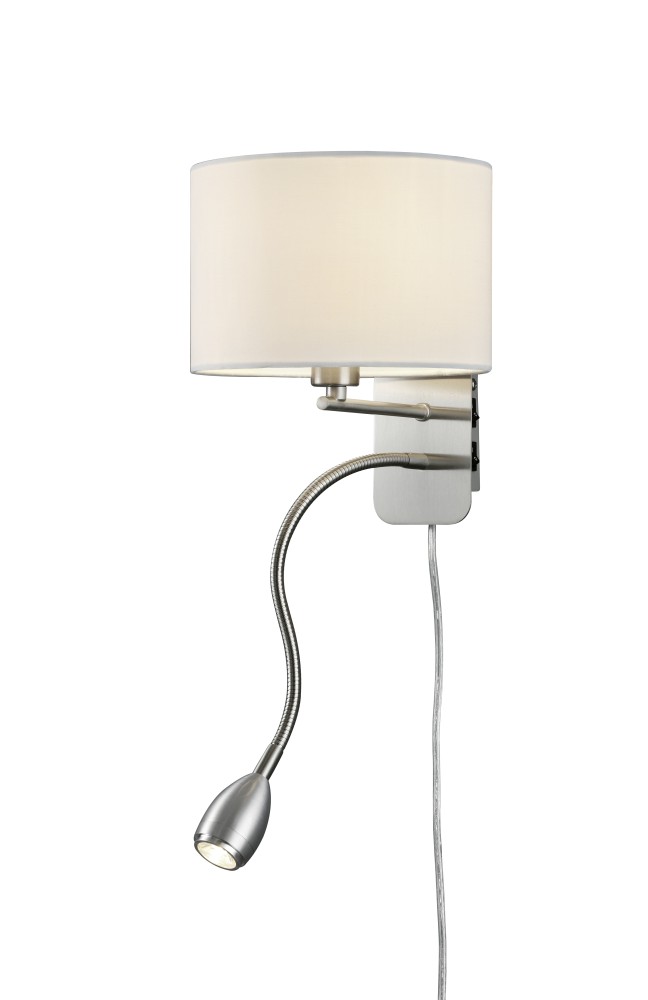 Moderne Wandleuchte  mit Lesearm Wandlampe Weiß