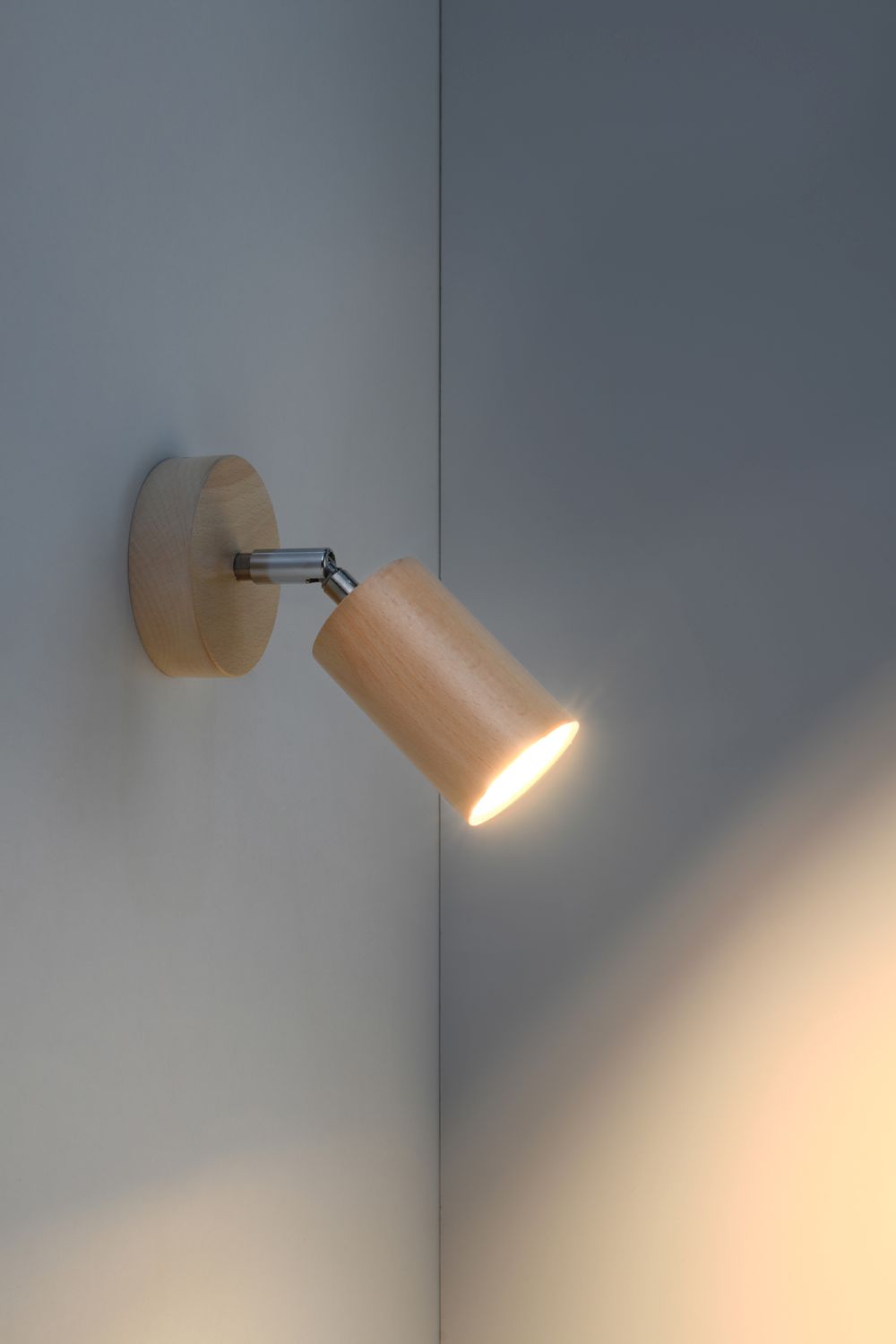 Spot Lampe Holz rund GU10 Modern wohnlich VESUVIA