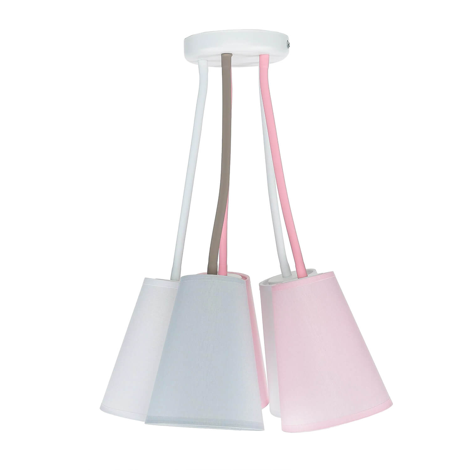 Deckenlampe Kinderzimmer Rosa Grau Weiß flexibel